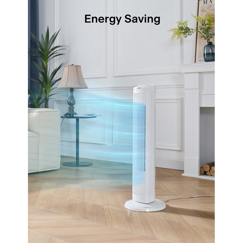 PELONIS 30 Inch Oscillating Tower Fan with 3 Speed Settings
