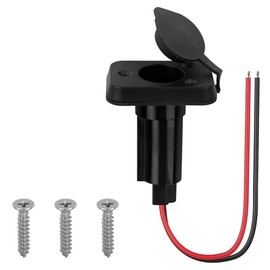 Obcursco 2-Pin Stern Light Socket Plug-in Pole Base for Boat Navigation Lights Boat Stern Lights