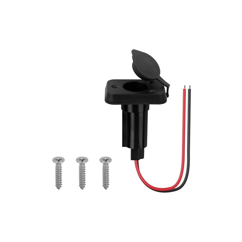 Obcursco 2-Pin Stern Light Socket Plug-in Pole Base for Boat