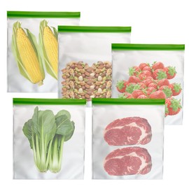Odor Proof Storage Bags Reusable Bear Bags for Food Backpacking No-Odor Zipper Barrier Bags Fit Home Organization, Food Storage,Freezer Safe (5p-8.5x10in)
