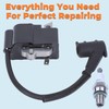 Hyceker Ignition Coil Spark Plug Kit for Stihl FS70R FS70RC