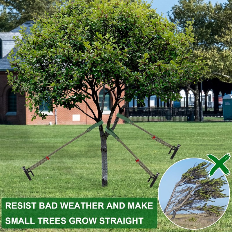 3 Pack Tree Stakes and Supports 15.7 Inch Heavy Duty