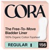 Cora 100% Organic Cotton Topsheet Bladder Liners (156 Regular Bladder