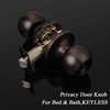Probrico 5 Pack Oil Rubbed Bronze Door Knobs with Lock,