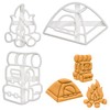 Set of 3 Camping Cookie Cutters (Designs: Backpack, Tent, &