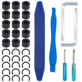OLYCRAFT 36Pcs Rubber Roller Resolution Replacement Include 15Pcs Rubbers Rollers Resolution and 15Pcs Rubbers Rollers Replacement Keep Rubber from Moving Retaining Clip Rings for Repair Tools