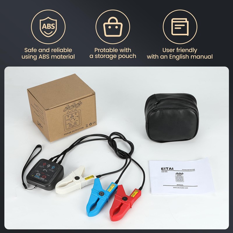 EITAI1000D Non-Contact Phase Sequence Tester, AC 70V-1000V, Φ1.6inch/40mm, Manufacturer Direct