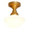 SongCiLT Modern Schoolhouse Semi Flush Mount Ceiling Light with Milk