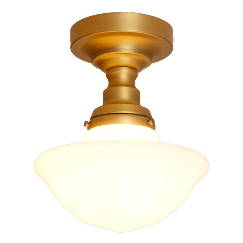 SongCiLT Modern Schoolhouse Semi Flush Mount Ceiling Light with Milk