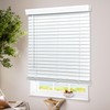 LazBlinds 2 Inch Faux Wood Blinds with Crown Valance, Cordless