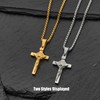 Jekvill 14k Gold Plated Cross Necklace for women and menwith