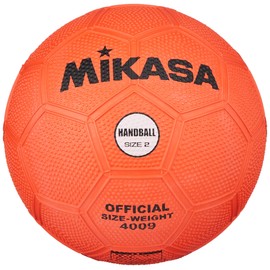 MIKASA Handball, Outdoor Practice Ball, No. 2, For Sports Test (Women: For General, College, High School, Middle School, Rubber, Orange) 4009-O, Recommended Internal Pressure: 0.250-0.360 kgf/cm)