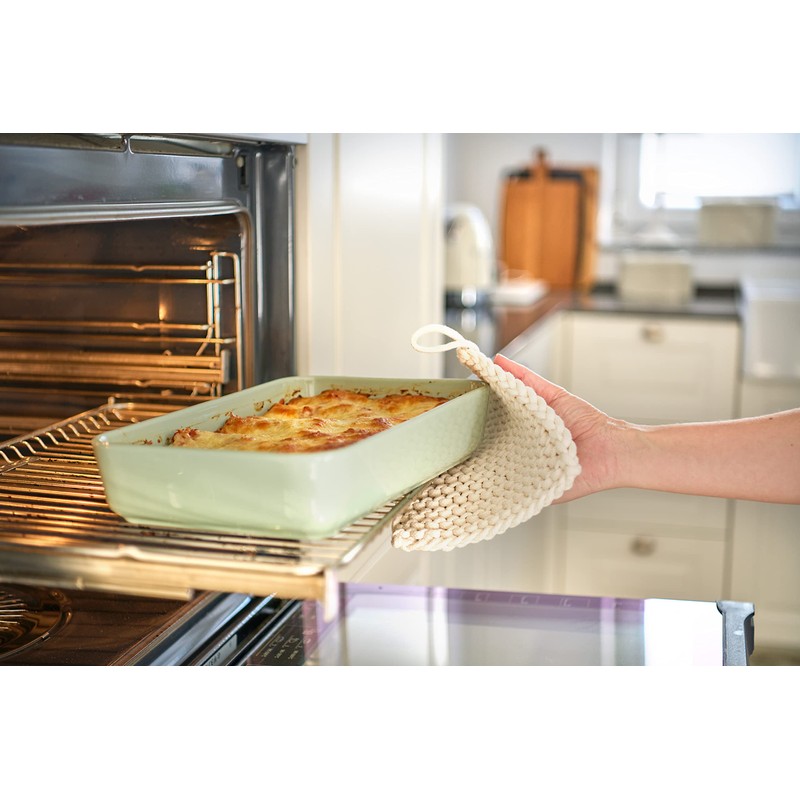 Zeller Nature 24080 Pot Holder Cotton Natural Macrame Look Kitchen