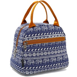 FlowFly Insulated Lunch Cooler Bag - Tote Bag Organizer for Women/Men, Elephant