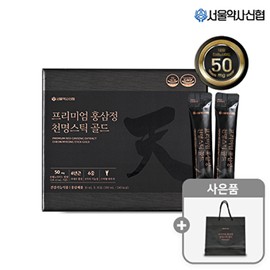 Seoul Pharmacists Cooperative 서울약사신협 진세노사이드 50mg 프리미엄 홍삼정 천명 스틱 골드 30포(+쇼핑 Seoul Pharmacist Cooperative Ginsenoside 50mg Premium Red Ginseng Extract Cheonmyeong Stick Gold 30 Packs (+Shopping)