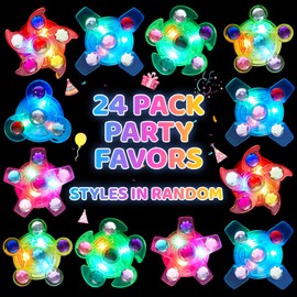 24 Pack Light Up Bracelets Party Favors for Kids 8-12 4-8 3-5, Christmas Stocking Stuffers Goodie Bags Stuffers for Kids, Light Up Birthday Party Favors Return Gifts for Boys Girls Classroom Prizes