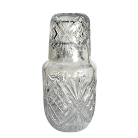 Lily's Home 18 oz Water Carafe, Bedside Water Carafe for Nightstand or Guest Bedroom, Clear Mouthwash Dispenser for Bathroom, Stay Hydrated Convenient Carafe