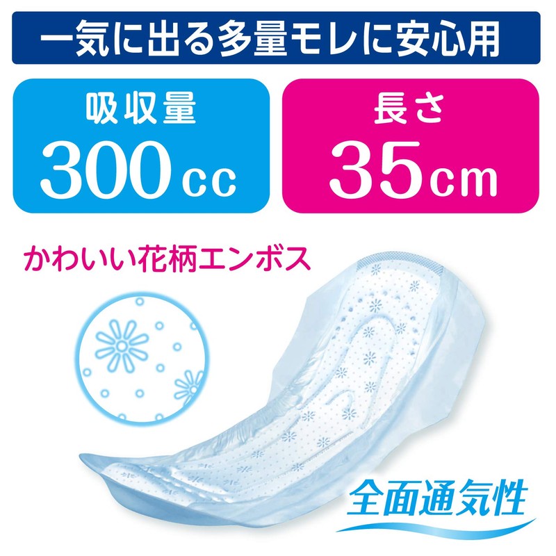 Poizupaddo superabsorbent wide women for absorption 300cc 12 sheets [who