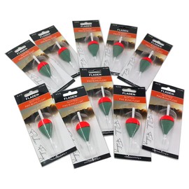 FLADEN Fishing - Slotted Pike Bung Floats 10 Pack – 4.5g, 7g, 10.5g – Float Fishing for Coarse, Predator and Pike Angling (7.0, Grams) [40-129105]