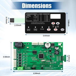 42002-0007S 461105 Control Board Kit with 472610Z Switch Pad Replacement for Pentair Mastertemp 200 250 300 400 400HD for Sta-Rite Max-E-Therm SR200NA SR333NA SR400NA SR200HD SR333HD SR400HD Heater