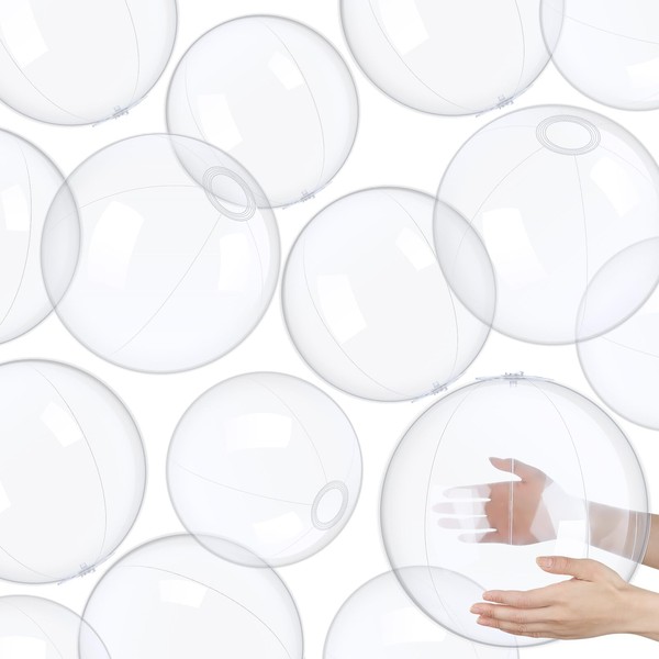 Hungdao 50 Pieces Inflatable Clear Beach Ball for Party DIY