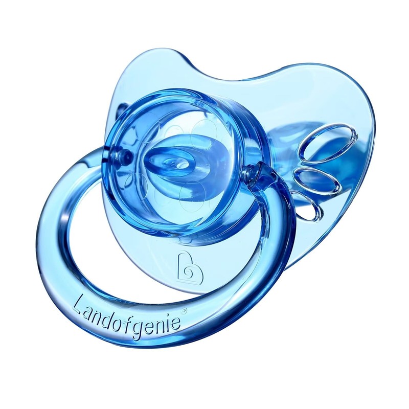 Landofgenie Large Shield Adult Size Pacifiers Butterfly Shape Transparent Design