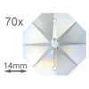 70 x Rainbow Crystal Octagon Star ~ Koppe 14 mm