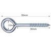 fiXte® Screw-In Vine Eye, 50 mm (2 inch) - Zinc