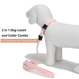 YUDOTE Slip Lead Dog Leash,Soft Corduroy 6 FT Dog Training Leash for Medium Large Dogs,No Pull Slip Leash and Collar with Padded Handle,Light Pink