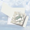 Peaceful Petals: 12 Assorted 'Square-Top' Sympathy Note Cards Featuring a