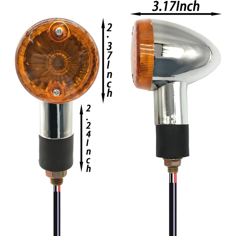 Universal 4Pcs Motorcycle Bullet Turn Signals Lights Compatible With Honda