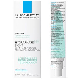 La Roche-Posay Hydraphase HA Light Face Moisturizer, Hyaluronic Acid Face Moisturizer with 72HR Hydration, Oil Free & Non-Comedogenic, 50 ML, 1.69 fl. oz.