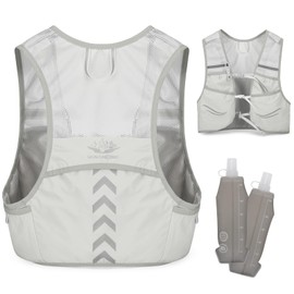 Outplea Running Vest with 2 Pieces 500 ml Soft Water Bottle, Lightweight Running Backpack Men Women Hydration Backpack Hydration Vest for Waist Running Running Marathon Accessories, Green