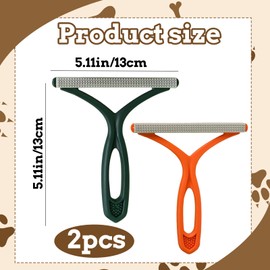 Pet Hair Remover, 2 PCS Dog and Cat Hair Remover, Double Sided Reusable Portable Handheld Carpet Hairs Remover Tool for Clothes Furniture Car Sofa Stairs