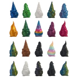 20PCS Mini Gnome Ornaments – Colourful 3D Printed Toys for Home Decor, Fairy Garden Accessories, Garden Gnomes Outdoor Funny Decorations, Creative Displays(Random Colours)
