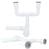 Double Siphon Diameter 50 mm for Double Sinks with Drain