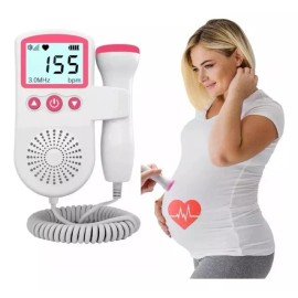 Shuang.W Monitor Fetal Doppler Latidos Fetales Corazón Bebé Color Blanco Rosa