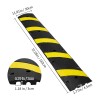 72'' Dual Channel Rubber Speed Bump Durable Traffic Hump with