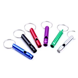 Kisangel 3sets Portable Emergency Whistle Aluminum Alloy Survival Tool for Hiking Camping Keychain (Random) 6pcs*3