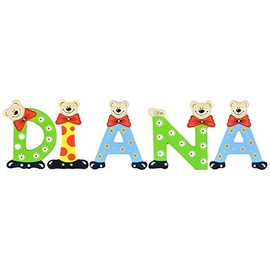 Playshoes Children's Wooden Letters Names Set Diana – Assortment