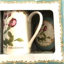 Kent Pottery 2PC Mug With Matching Lid - Rosa Indica Dichotoma