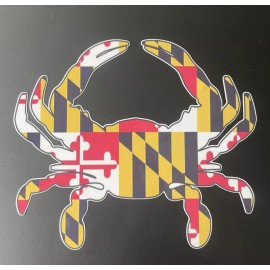 Egl Maryland Crab Sticker MD State Flag Cup Laptop Car Vehicle Window Bumper Decal