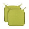 Seat Cushion (Pack of 2/Green) Chair Cushion with Straps 38