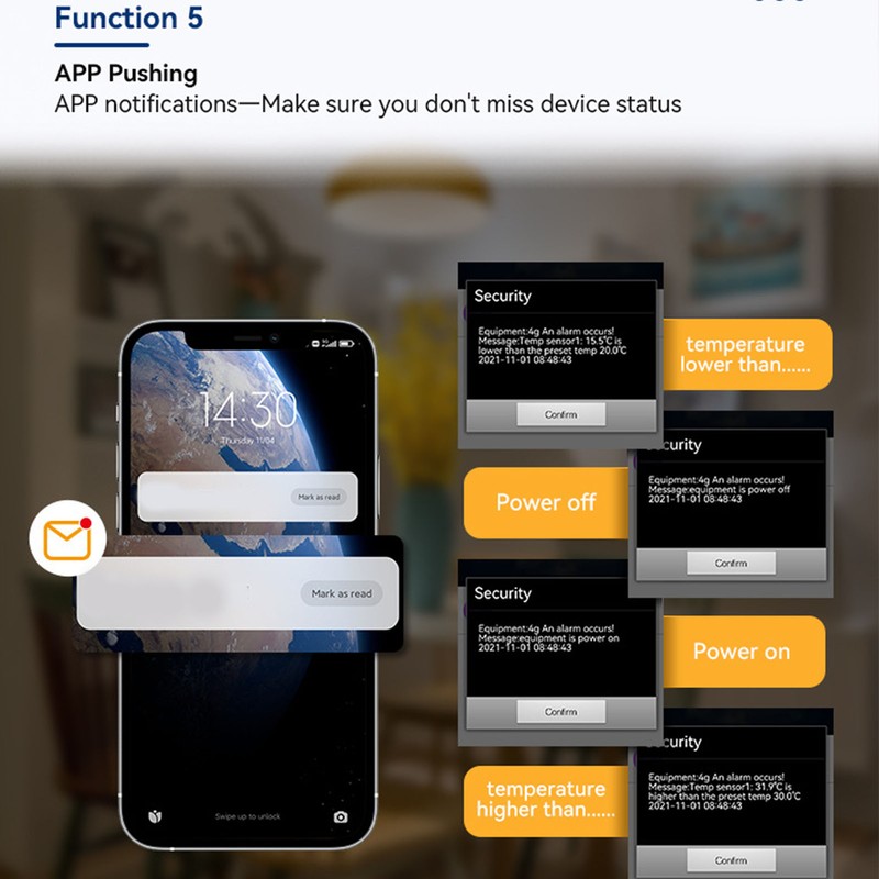 4 Channel 4G SMS Alarm Controller 4G Mobile Phone Access