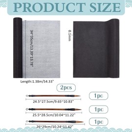 PH PandaHall 6pcs No Ink Chinese Calligraphy Kits Reusable Writing Magic Water Cloth Paper Set Chinese Calligraphy Mat for Students Beginners Practicing Chinese Calligraphy 54.3 x 13.5 inch