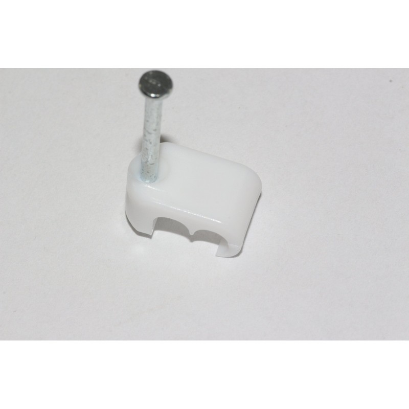 UKFIX 100 x White Twin Satellite Shotgun Cable Clips, Sky
