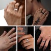 JeryWe 16Pcs Stainless Steel Band Rings for Men Women Fidget
