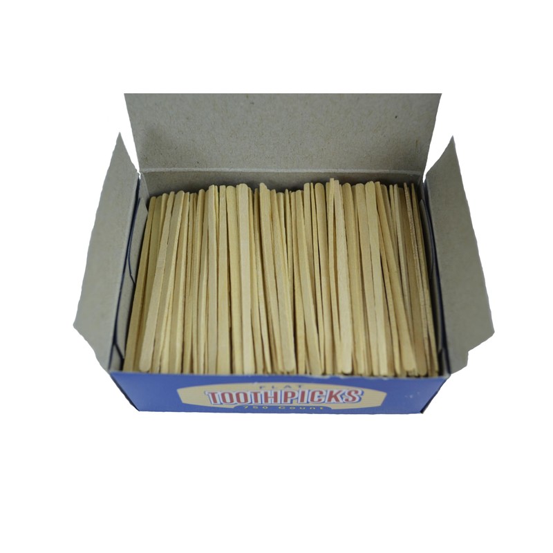 Generic Cartwright, Sturdy Flat Toothpicks with Beveled Ends, 750 Count,