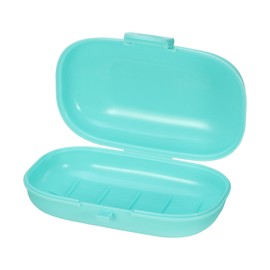 VOCOSTE Soap Dish, Soap Case, Soap Holder, For Travel, Camping, Gym, Outdoors, Portable, Convenient, 12.2 x 7.8 x 4.4 cm, 1 Piece, Blue