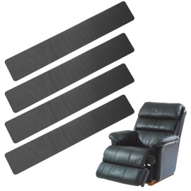 PATIKIL Rectangle Corner Anti-Slip Furniture Rail Pads 27x4x3, 4 Pcs Non-Skid Rubber Furniture Pads for Hardwood Floors Protector Grippers Pads Recliners Sofa Couches, Black